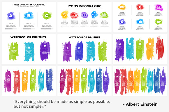 Watercolor Infographics. PowerPoint in Templates - product preview 3
