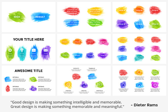 Watercolor Infographics. PowerPoint in Templates - product preview 6
