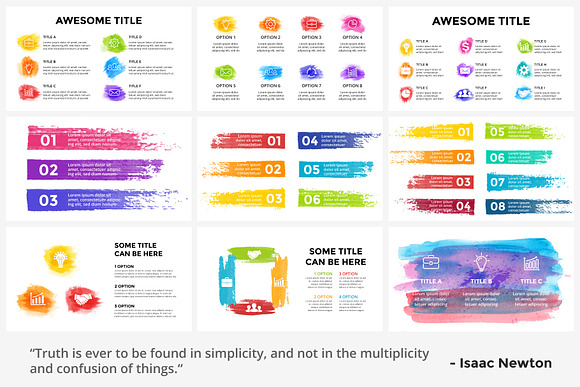 Watercolor Infographics. PowerPoint in Templates - product preview 7