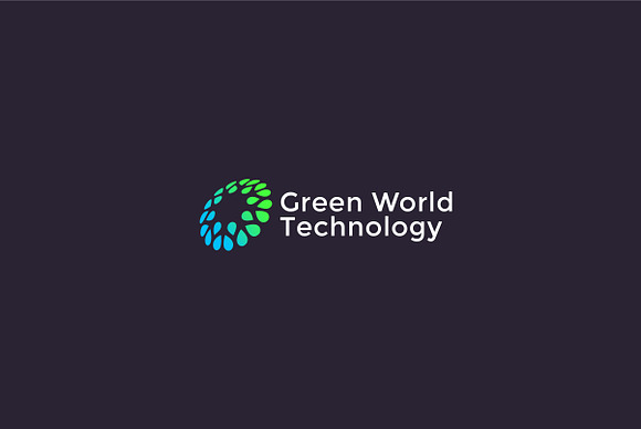 Green World Technology logo Template in Logo Templates - product preview 2