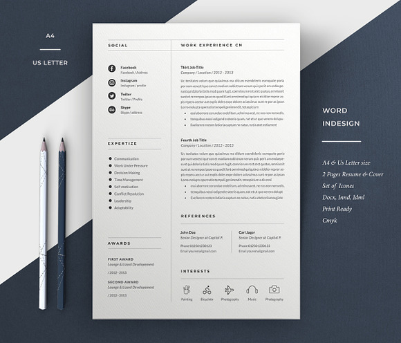 Resume Template | Moira in Resume Templates - product preview 3