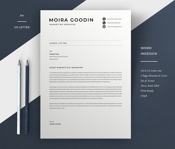 Resume Template | Moira in Resume Templates - product preview 4
