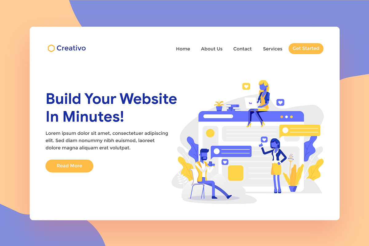 Website Builder Hosting Landing Page in Web Elements - product preview 8
