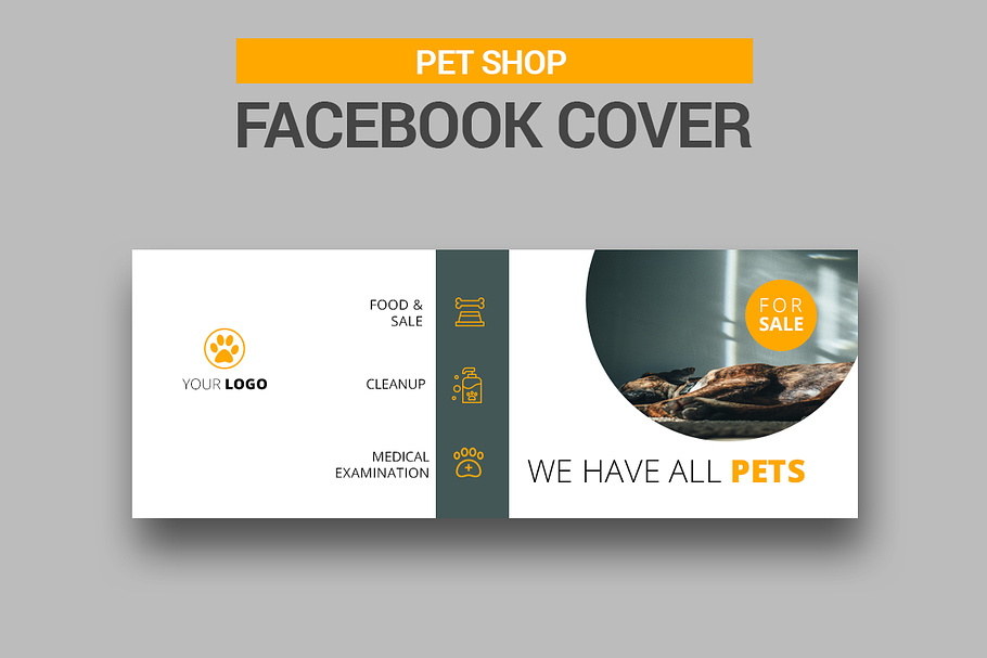 Pet Shop - Facebook Cover in Facebook Templates - product preview 8