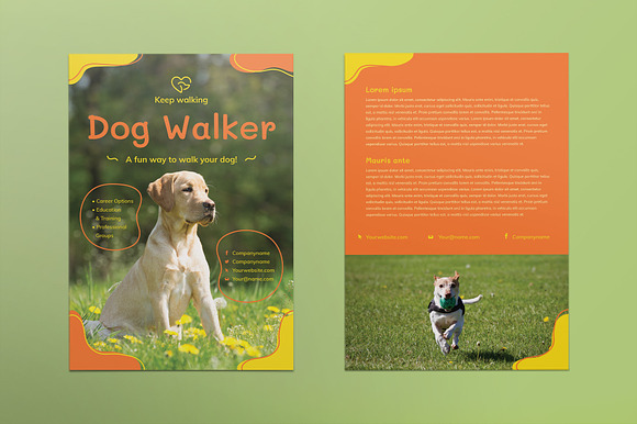 Dog Walker Print Pack in Invitation Templates - product preview 7
