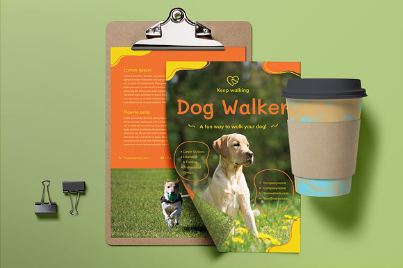 Dog Walker Print Pack in Invitation Templates - product preview 8