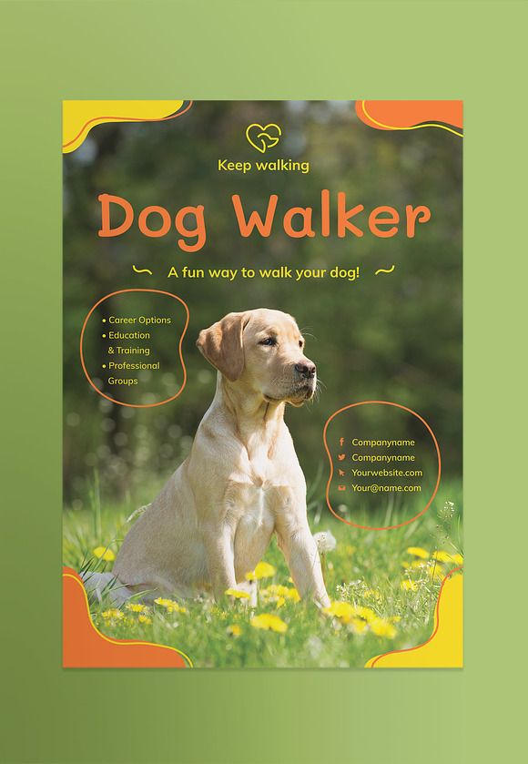 Dog Walker Print Pack in Invitation Templates - product preview 9
