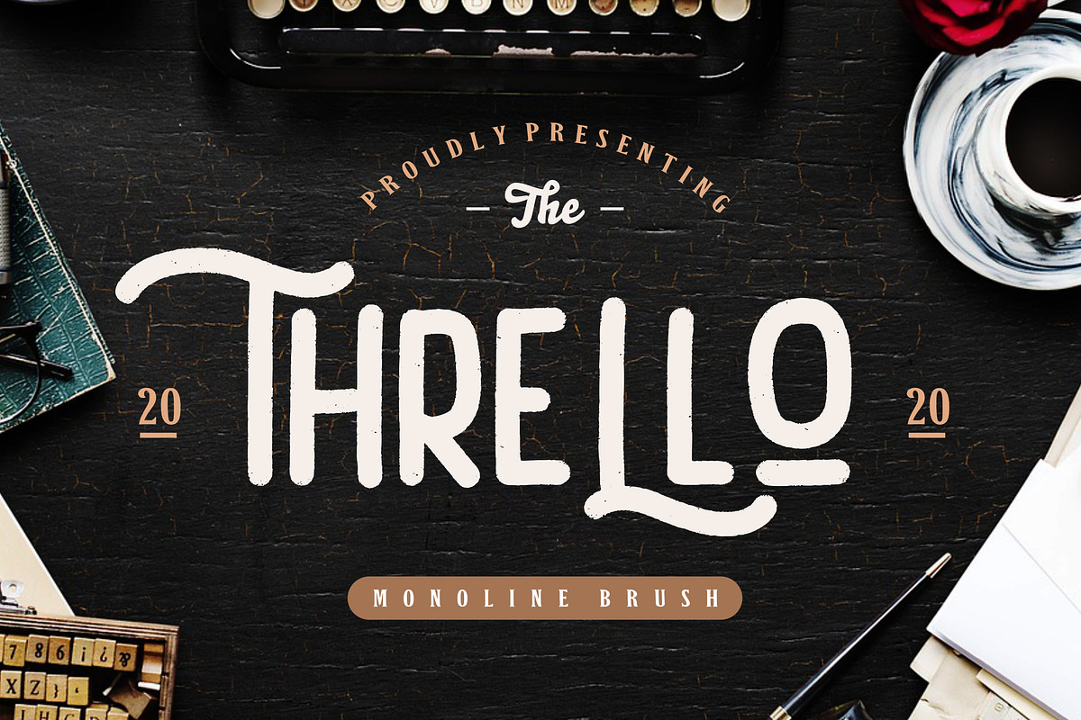 Thrello Monoline Brush in Sans-Serif Fonts - product preview 8