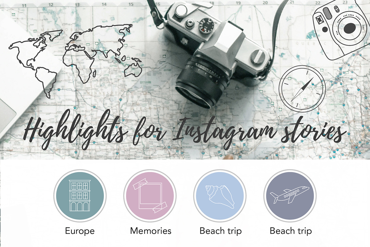 Instagram Travel Stories Highlights in Instagram Templates - product preview 8