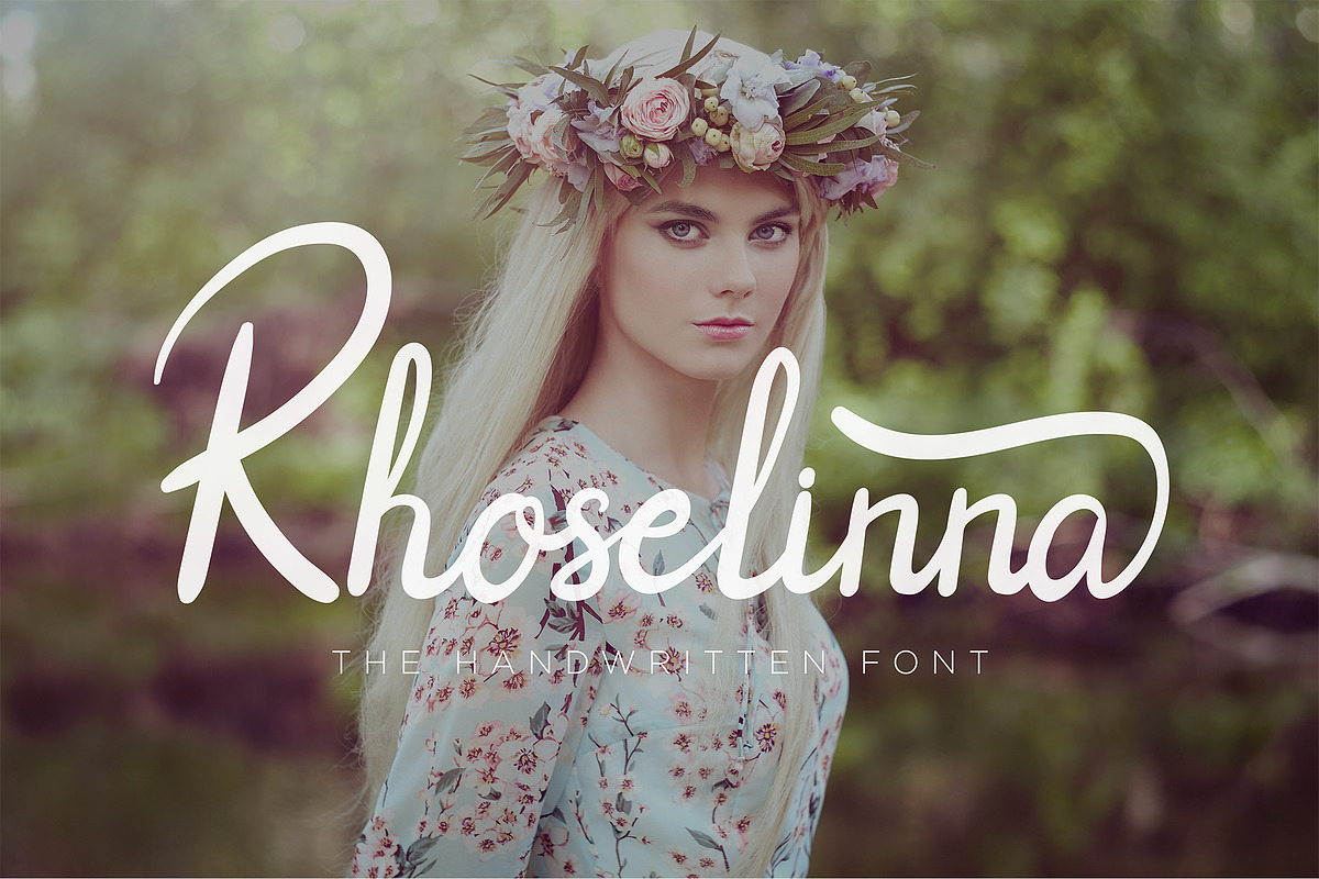 Rhoselinna Handwritten Font in Script Fonts - product preview 8