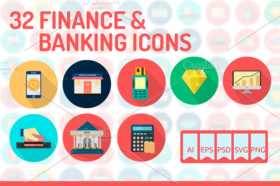 32 Finance & Banking Icons