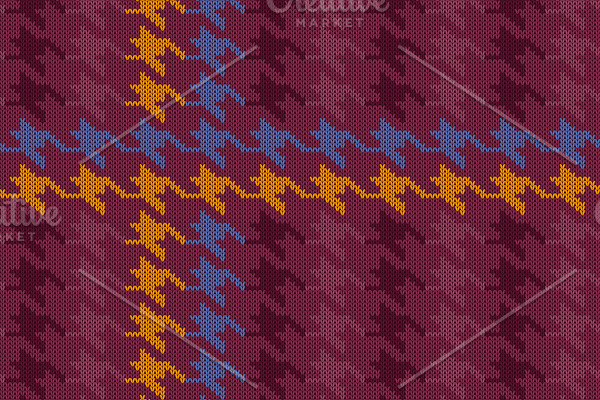 Scottish seamless knitted pattern