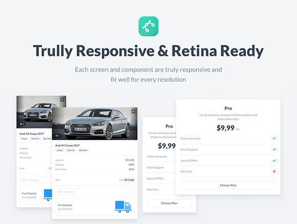 ReCars Website UI Kit in UI Kits and Libraries - product preview 7