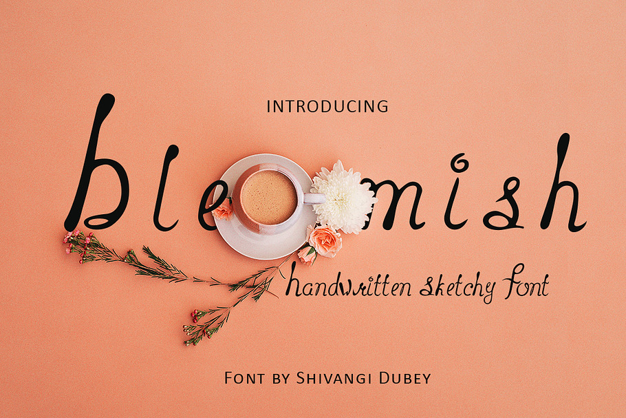 BLEMISH: Handwritten Sketchy Font in Script Fonts - product preview 8
