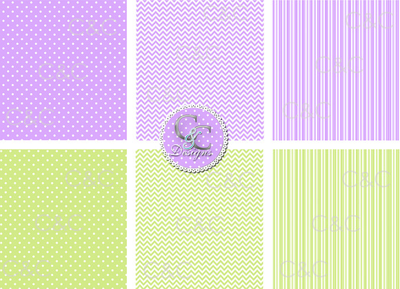 27 Pastel Paper Dots Stripes Chevron in Objects - product preview 2