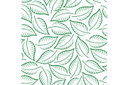 Seamless Pattern, Leaves Contours