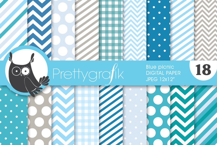 chevron mix patterns digital paper in Patterns - product preview 8