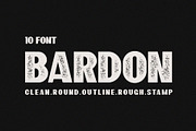 10 Font - Bardon Font Family