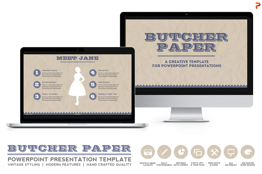 Butcher Paper Powerpoint Template