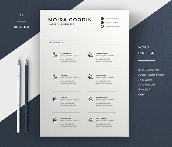 Resume Template | Moira in Resume Templates - product preview 5