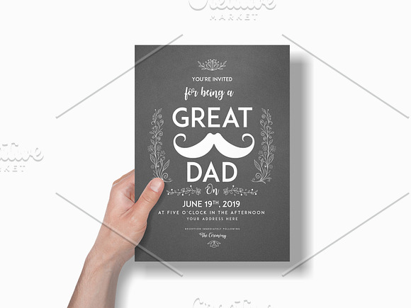 Father's Day Invitation Flyer in Invitation Templates - product preview 2
