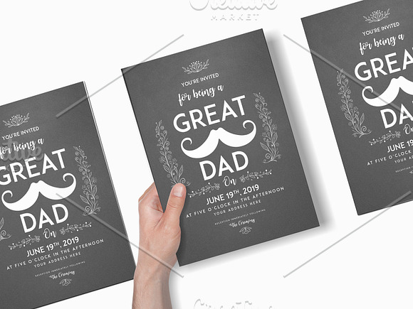 Father's Day Invitation Flyer in Invitation Templates - product preview 3