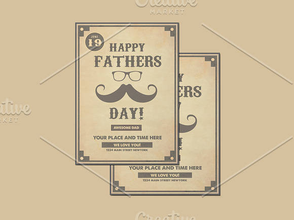Father's Day Retro Poster Template in Flyer Templates - product preview 1