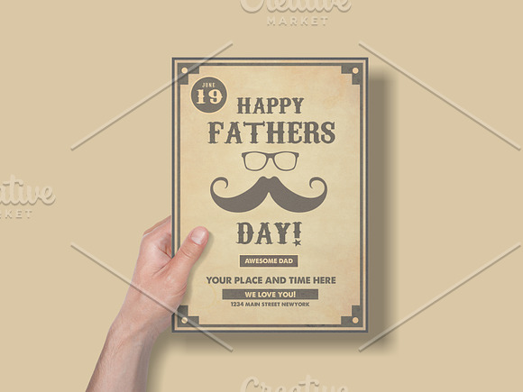 Father's Day Retro Poster Template in Flyer Templates - product preview 2