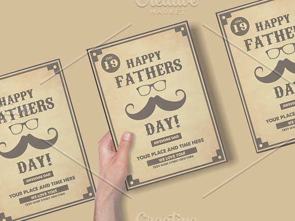 Father's Day Retro Poster Template in Flyer Templates - product preview 3