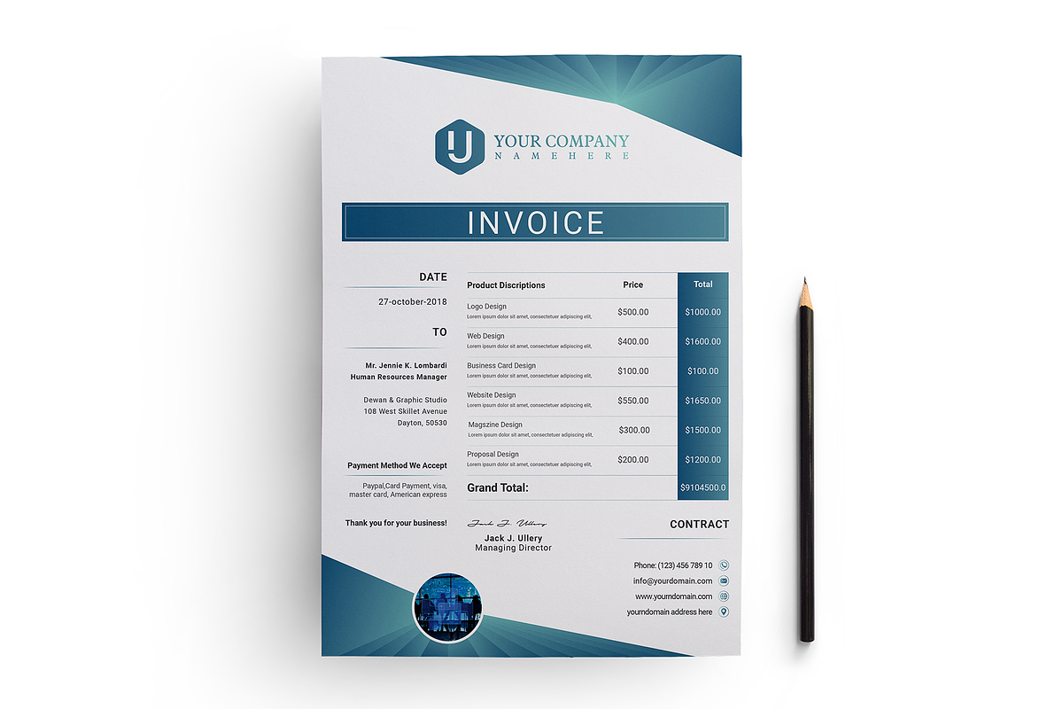 Invoice Design in Stationery Templates - product preview 8