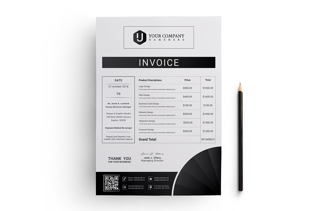 Invoice Design in Stationery Templates - product preview 8