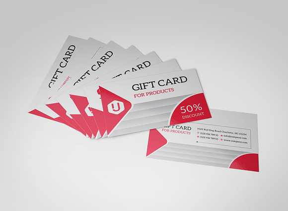 Gift Card Template in Card Templates - product preview 2