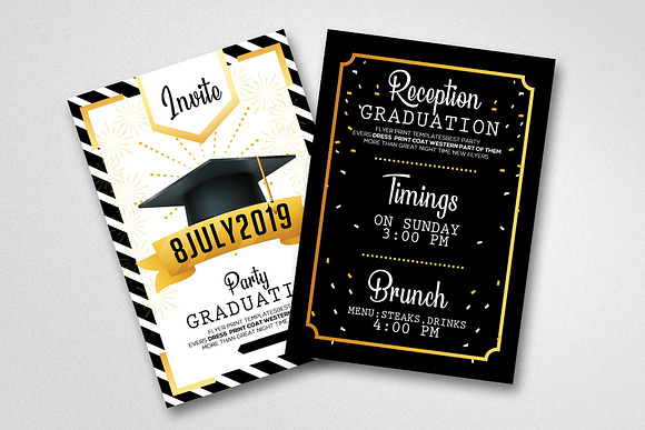Double Sided Graduation Invites in Invitation Templates - product preview 1