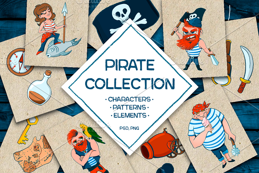 Pirate Collection in Illustrations - product preview 8