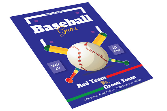 Baseball Sport Flyer in Flyer Templates - product preview 1