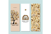 Banners design, idea for bakery