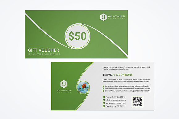 Gift Voucher Template in Card Templates - product preview 2