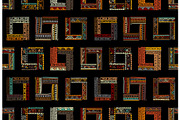 Abstract ethnic frames, seamless