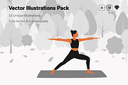 Yoga & Workout Vector Illustrations