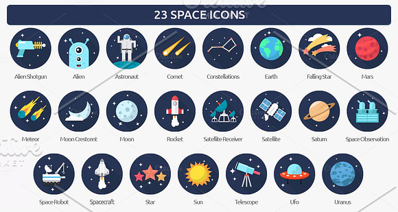 23 Space Icons in Space Icons - product preview 1