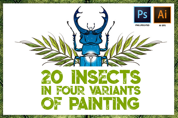 Set of 20 Insects
