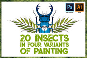 Set of 20 Insects