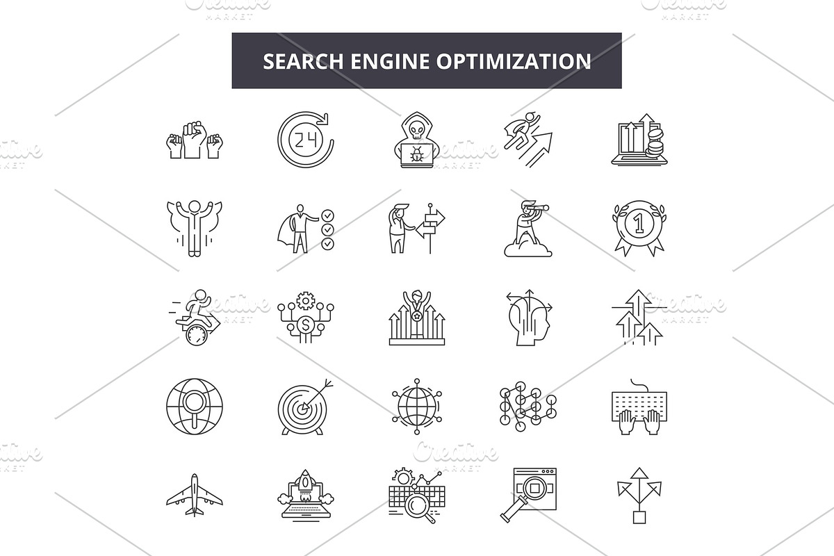 Search engine optimization line in Illustrations - product preview 8