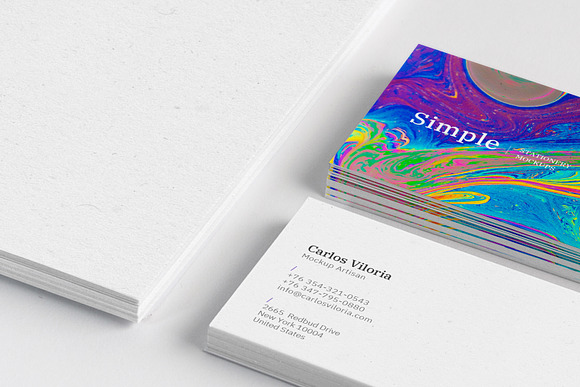 A4 and Business Cards Mockup 01 in Branding Mockups - product preview 3