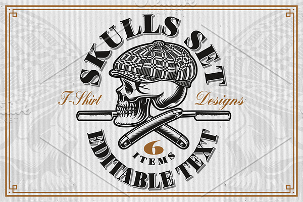 Skulls Illustrations Set