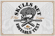 Skulls Illustrations Set