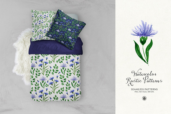 Watercolor Rustic Patterns in Patterns - product preview 1