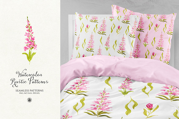 Watercolor Rustic Patterns in Patterns - product preview 2