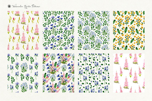 Watercolor Rustic Patterns in Patterns - product preview 5