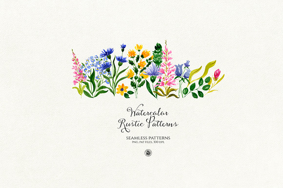 Watercolor Rustic Patterns in Patterns - product preview 6